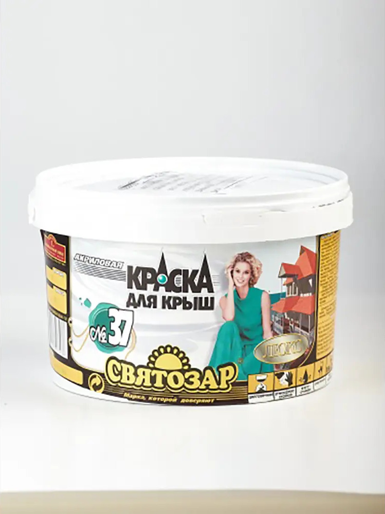 91015802 Краска фасадная Святозар-15 7кг цвет белый 7 кг STLM-0858120