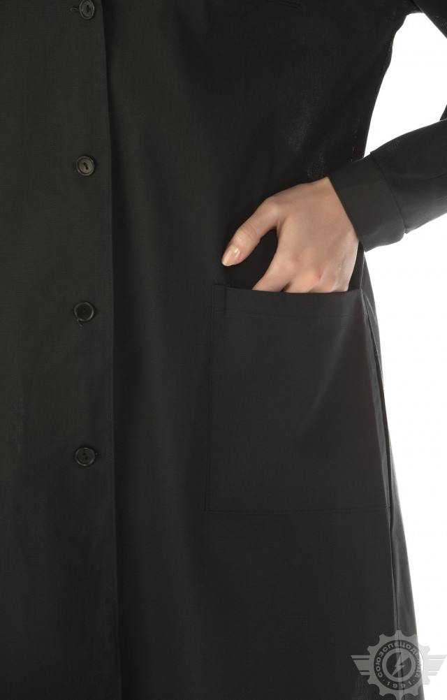 61678 Халат женский темный  Одежда для обслуживающего персонала  размер 52-54/170-176 Спецодежда  - Вид №8