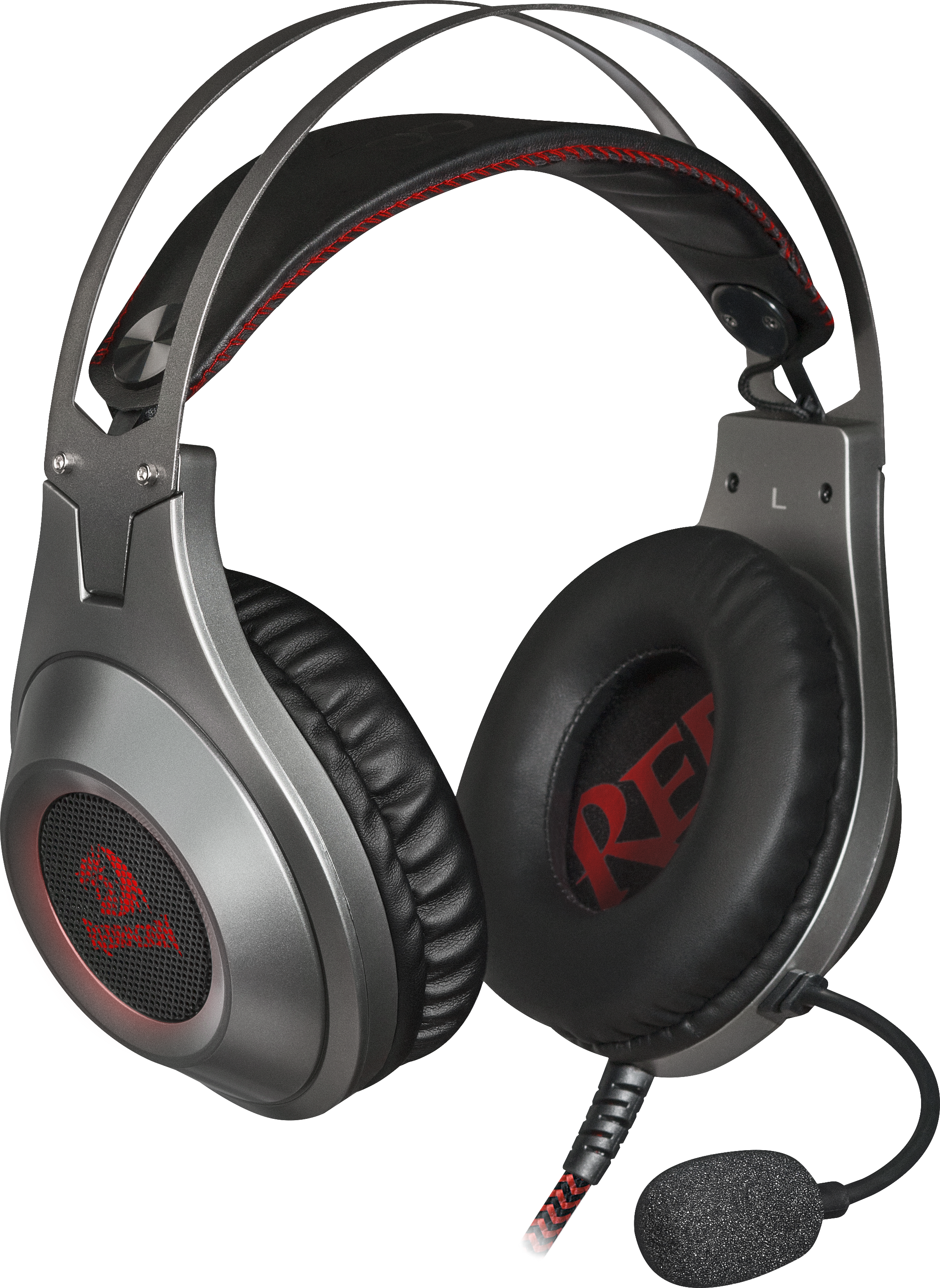 64216 игровая гарнитура inferno металлик, провод 2 м Redragon Santreyd  - Вид №1