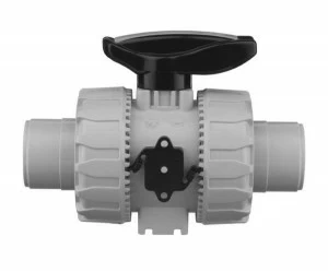 SANIT 477102533 2-ходовой шаровой кран d 20-63, ВКД DualBlock®, ПП, сварка сокет сварки