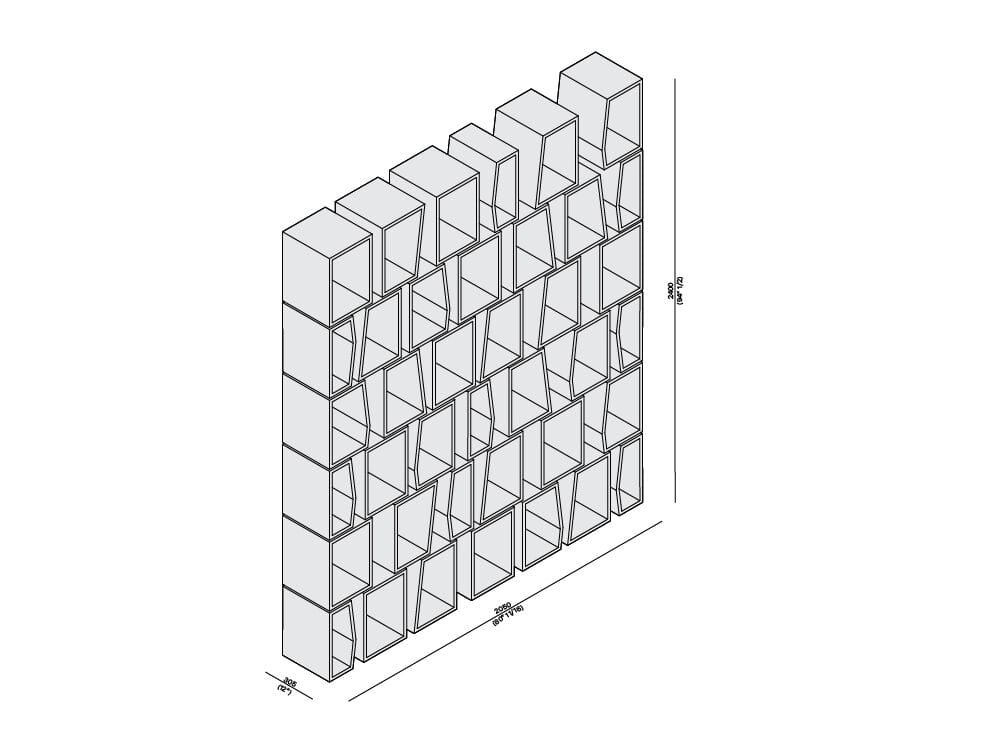 Мраморный отдельно стоящий настенный книжный шкаф LUCE DI CARRARA MARMERIA ARCH-00034268 - Вид №7