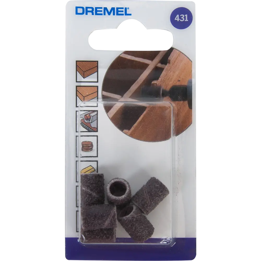 Насадка наждачный валик Dremel, 6.4 мм, P60 13752922 STLM-2077664  - Вид №2