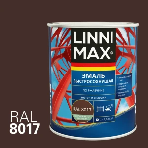 89379728 Грунт-эмаль по ржавчине Linnimax Быстросохнущая шелковисто-матовая цвет шоколадно-коричневый 0.75 л STLM-1496187