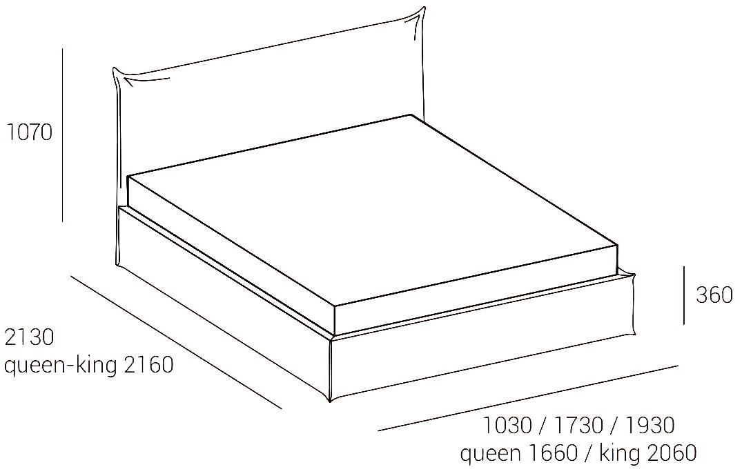 Dall'Agnese Двуспальная кровать с обивкой из ткани Every sun-id-1473914 - Вид №4