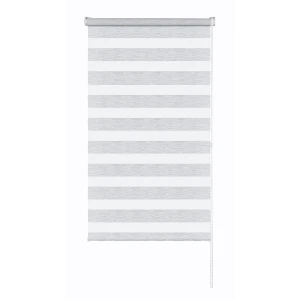 Рулонная штора день-ночь MIAMOZA Москва 180×175 см серая в полоску 89411451