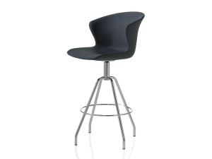 Высокий тканевый стул со спинкой