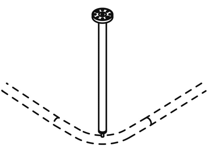 900.34.01S60 Потолочный подвес, специальные длины HEWI System 900 - Вид №5
