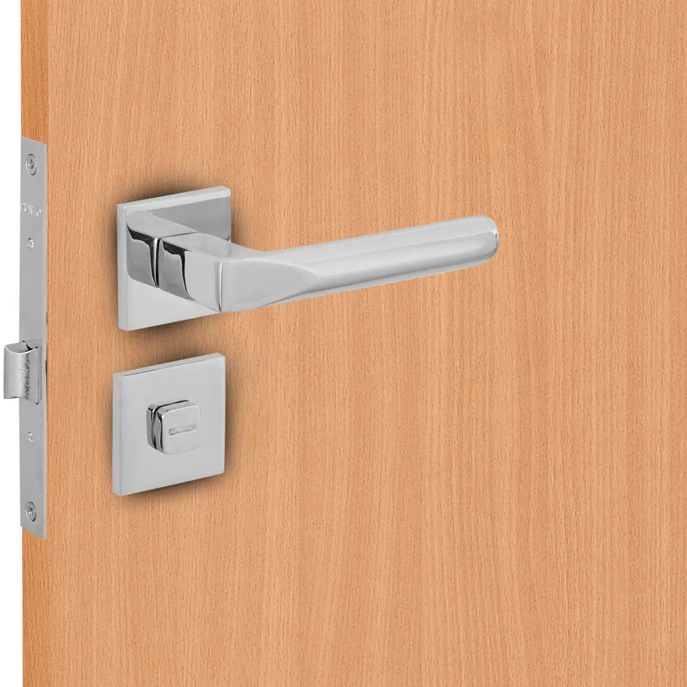 Дверные ручки Punto Cosmo с запиранием комплект цвет хром STLM-2039936 - Вид №7