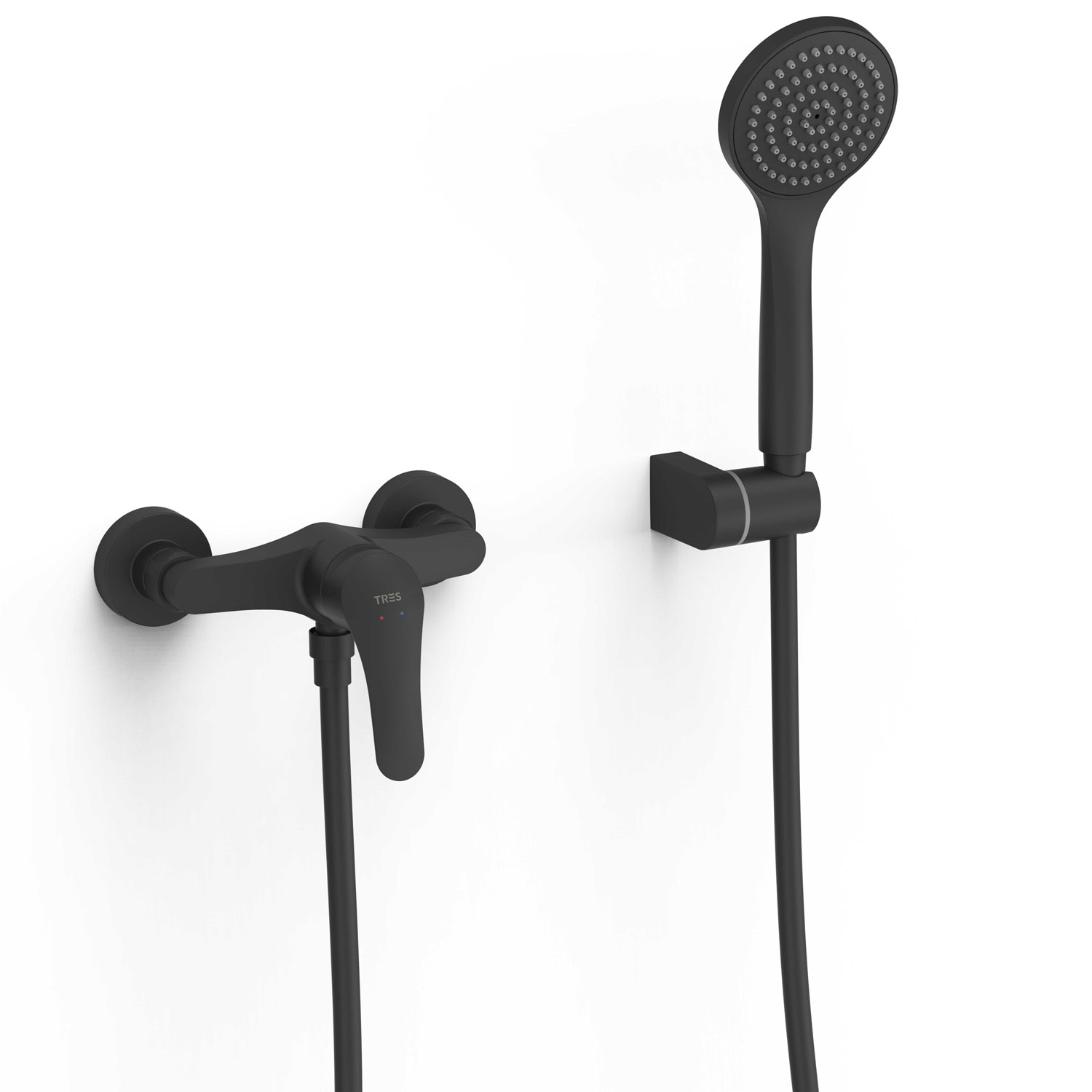 ОСНОВАНИЕ ПЛЮС настенный смеситель для душа с одной ручкой -21616710NM TRES Base