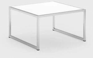 Viganò Низкий квадратный журнальный столик из металла и дерева Apollo