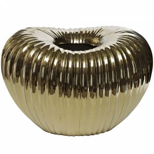 Ваза керамическая золотая Gold Cascade 21 см GARDA DECOR ДИЗАЙНЕРСКИЕ 033906 Золото