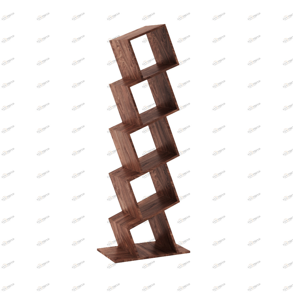 Стеллаж деревянный дизайнерский узкий орех "Матрица на 1" от Odingeniy ODINGENIY СТЕЛЛАЖИ "МАТРИЦА" 178439 Коричневый 