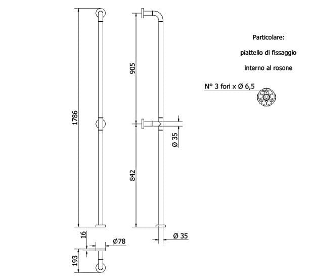 Вертикальные поручни от стены до пола Thermomat нейлон ARCH-00138298 - Вид №2
