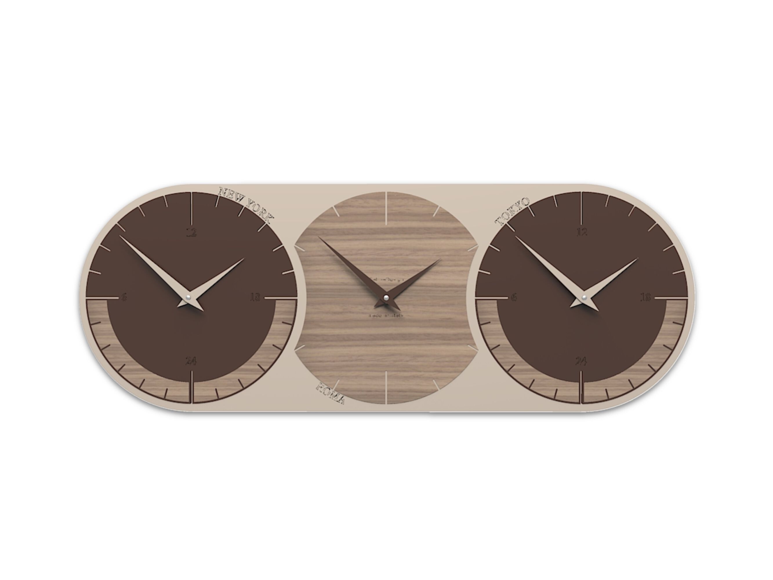 Настенные часы MDF CalleaDesign WORLD CLOCK 3 ARCH-00119570
