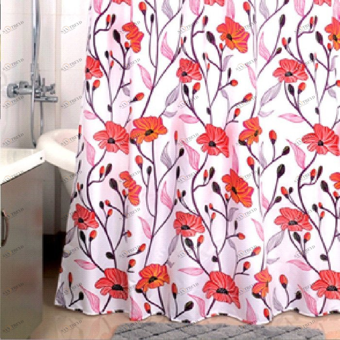 960P180M11 Milardo Red Asters Штора для ванной комнаты  Red Asters Россия 