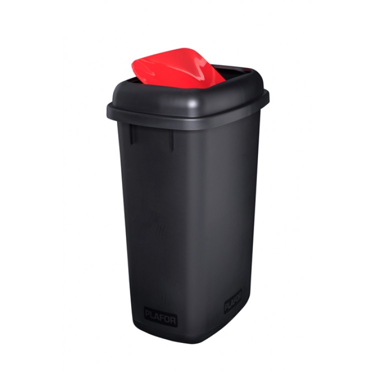 659-03 PLAFOR Черный бак с красной плавающей крышкой 45 л. Черный, красная плавающая крышка  - Вид №1