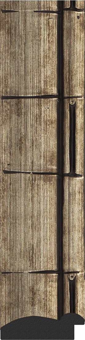 BY 1126 Зеркало с фацетом в багетной раме - серебряный бамбук 73 mm EVOFORM Exclusive - Вид №2