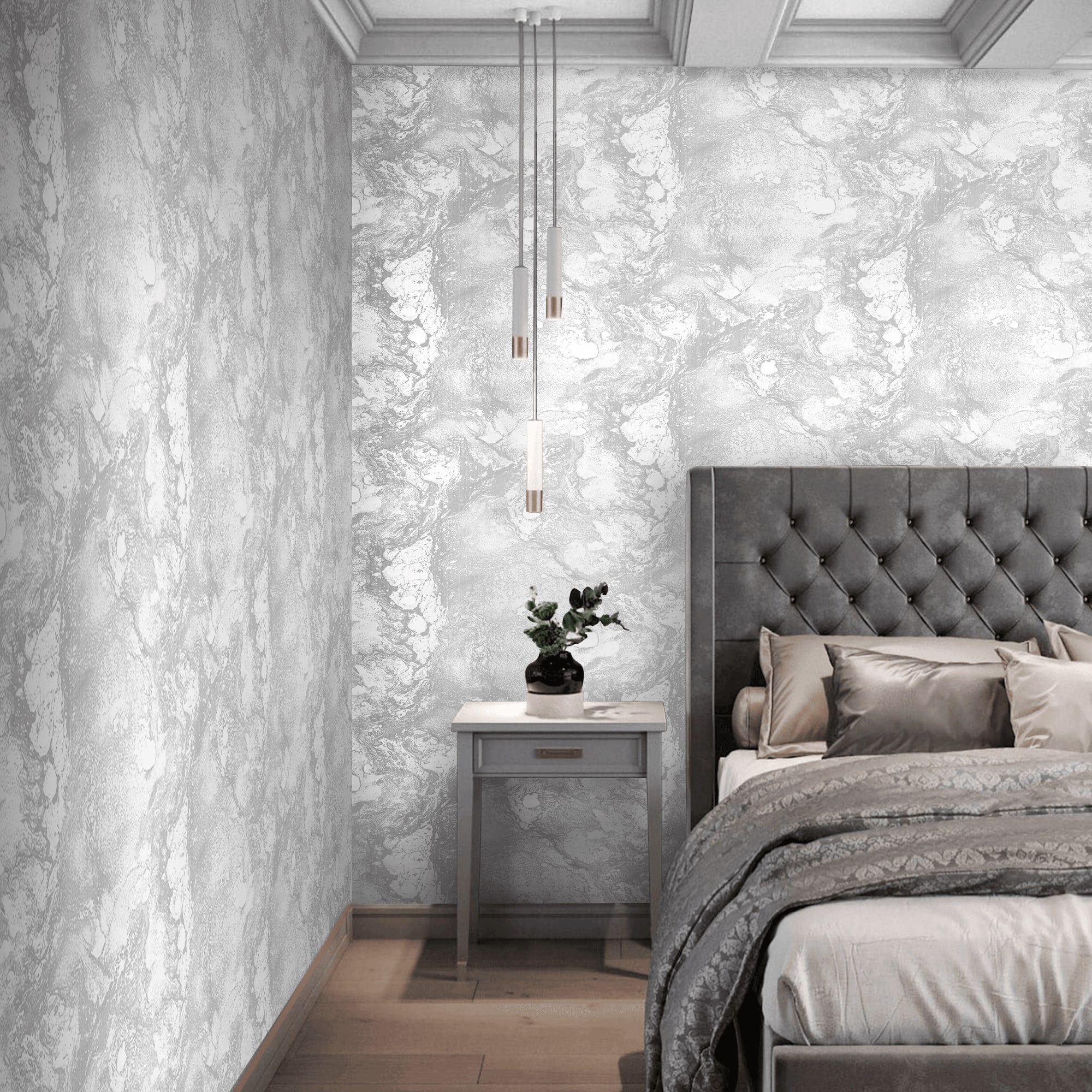 83211691 Обои флизелиновые Erismann серые 1.06 м 60134-03 Neochic Santreyd - Вид №2