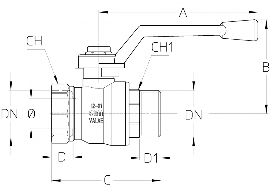 CIMBERIO CIM RED6MF 12 Кран шаровой RED6MF  - Вид №1