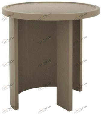 ANA ROQUE INTERIORS Высокий круглый лакированный деревянный журнальный столик Urban sun-id-1496236