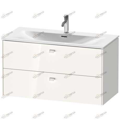 BR431302222 Тумбочка подвесная Brioso #BR4313 1020 x 479 мм Белый глянцевый декор Duravit