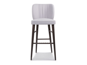 Мягкий табурет из ясеня со спинкой