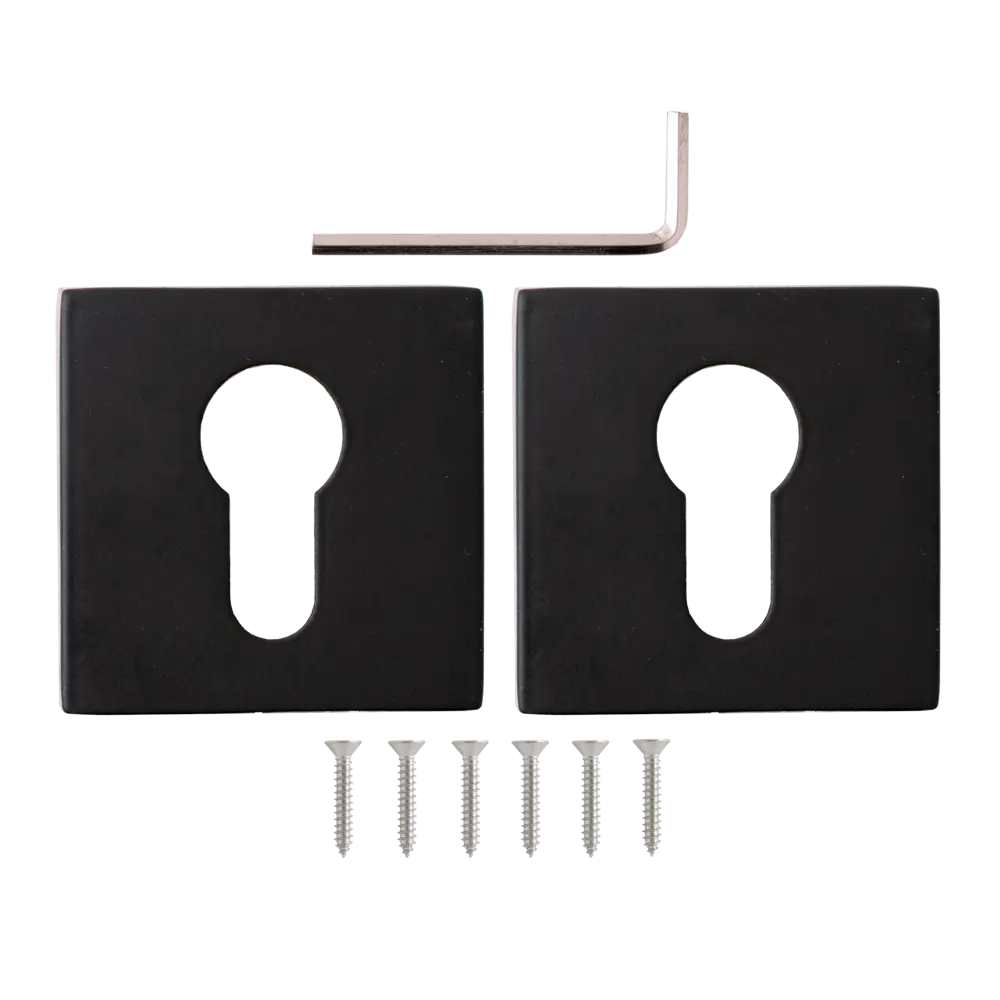 Накладка на замочную скважину Armex DP-C-30 52x52 мм цвет черный STLM-2208170 - Вид №1