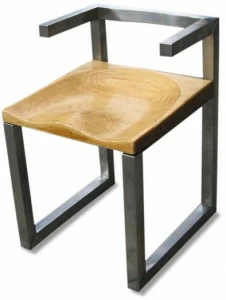 ICI ET LÀ Стул из нержавеющей стали с подлокотниками