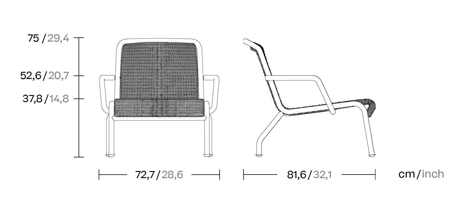 Кресло из ротанга и алюминия с подлокотниками Kettal Eolias ARCH-00018510 - Вид №4