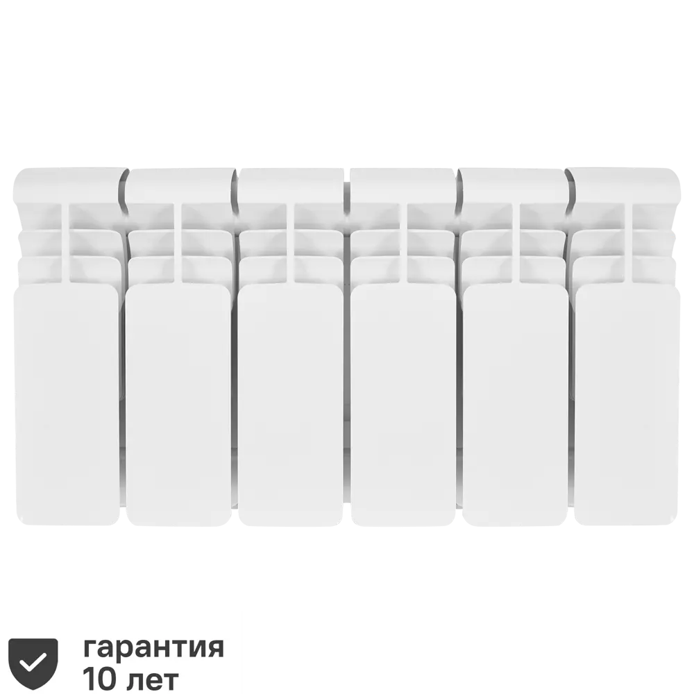 Радиатор секционный Rifar Alum RAL20006 200/90 6 секций боковое подключение алюминий белый STLM-2020635