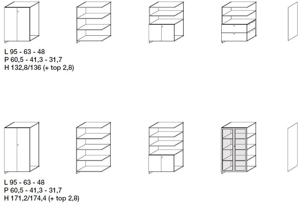 Citterio Высокий офисный шкаф с распашными дверцами с замком sun-id-1489184 - Вид №7