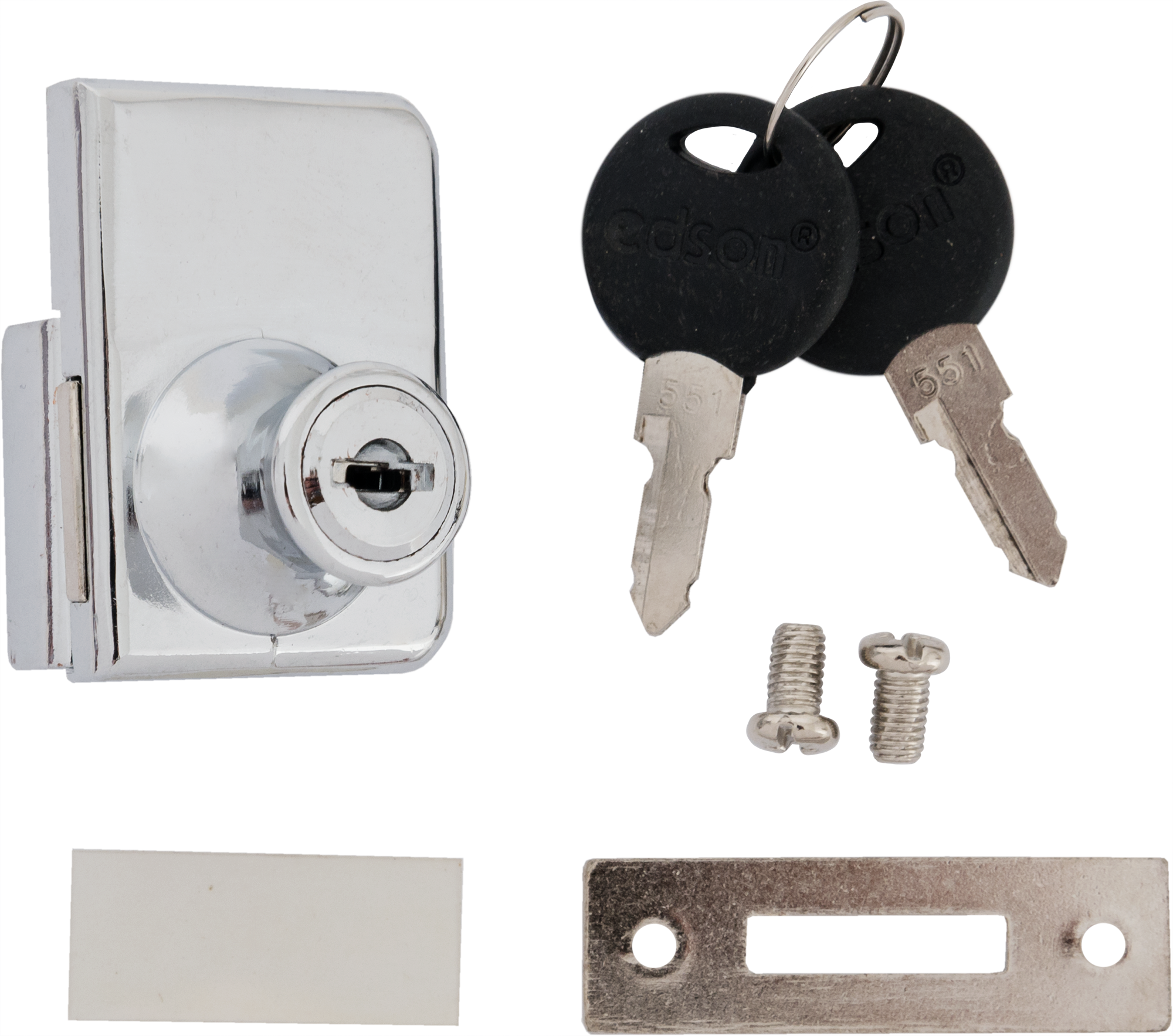 83762979 Замок для стеклянной двери 258 L022 19/20, 13х23 мм, металл, цвет хром STLM-0044419 EDSON  - Вид №1