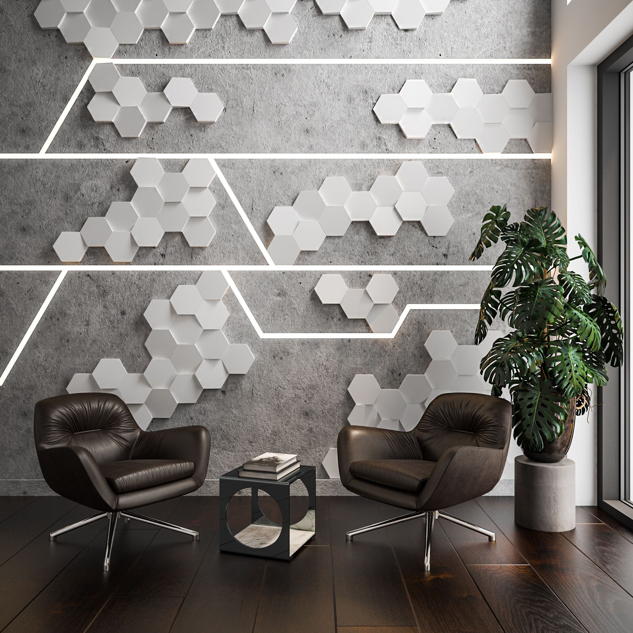 Трехмерное гипсовое покрытие WallDeco M-Modern ARCH-00050683 - Вид №2