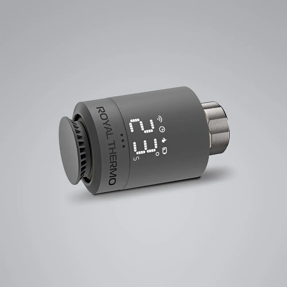 Термостатическая головка электронная Royal Thermo Smart Heat для радиаторного клапана M30x1.5 цвет серый 84335011 STLM-2007016  - Вид №3