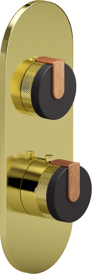 E-8026-R1GME0-L1BRG-PB-T Планка M-Series с 2 ручками - Внешняя часть GRAFF MOD+