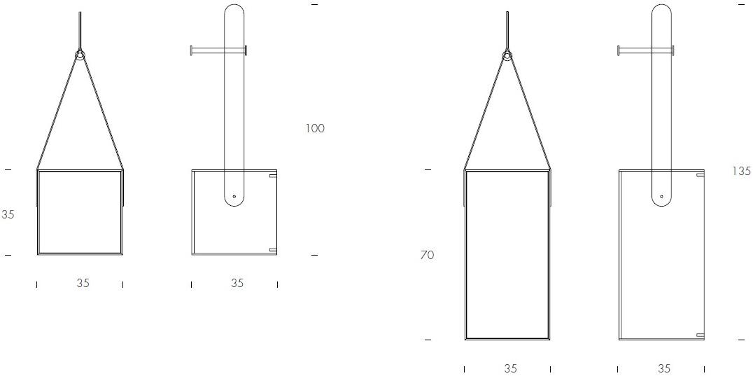 Tonin Casa Подвесной шкаф-витрина с кожаной опорой  T6477  - Вид №7