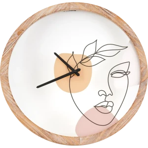 Часы настенные Dream River Девушка круглые МДФ цвет коричнево-белый ø45 см