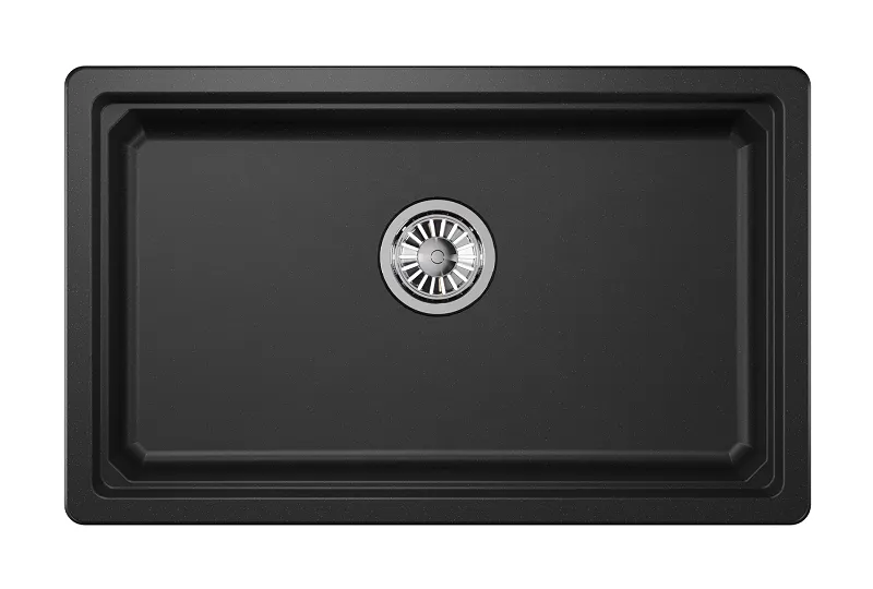 KS-7303U, ЧЁРНЫЙ кухонная мойка, кварц GRANULA Kitchen Space 7303U-ST323 - Вид №2