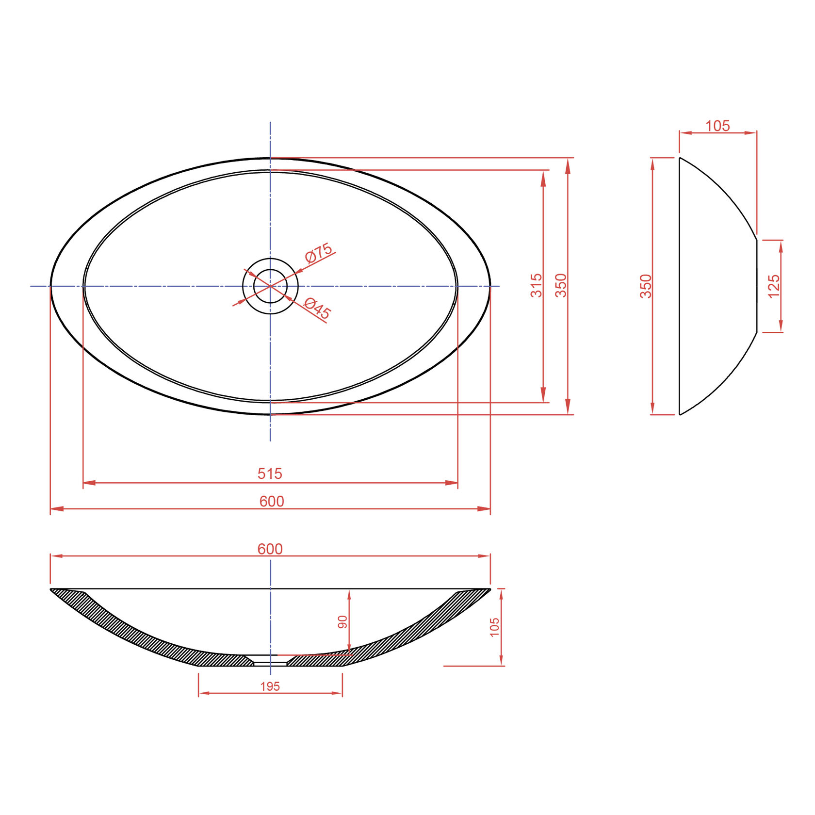 13043 Раковина Gondola Tre LAB.Space  - Вид №16