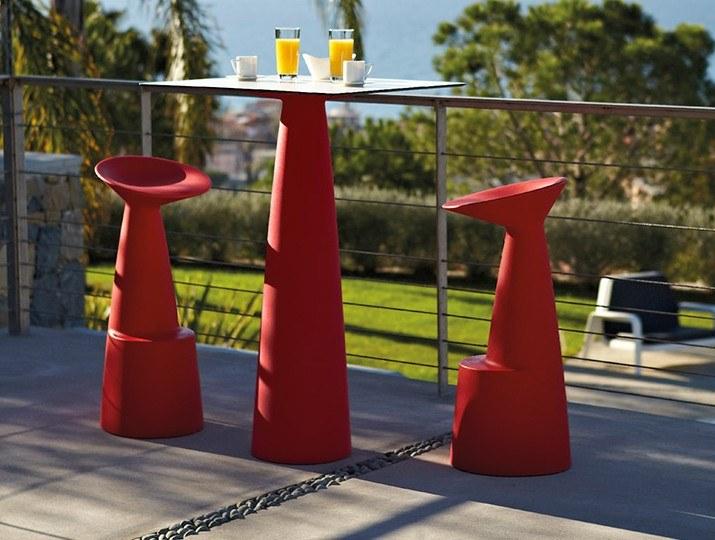 SLIDE Барный стул из полиэтилена с подставкой для ног sun-id-1493564 - Вид №1