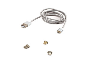16206358 Магнитный кабель USB 2.0 AM - Type C/micro B/M 5P/Lighting, 1м CC-USB2-AMLM31-1M Cablexpert