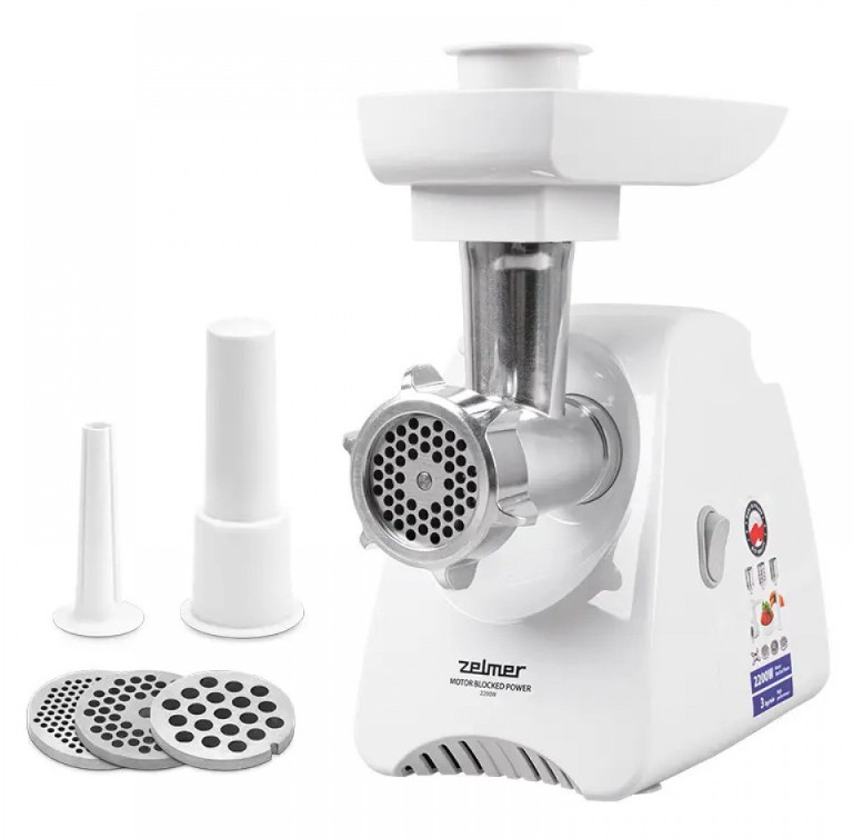 9113694 Мясорубка электрическая Zelmer ZMM5801P белый STDN-0110404 - Вид №5