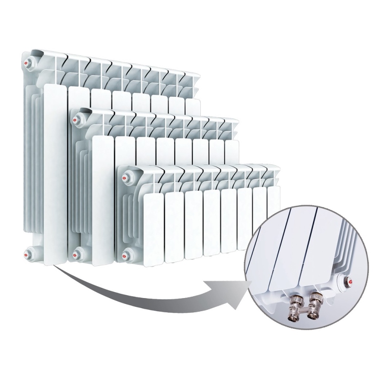 Радиатор биметаллический Rifar Monolit 500/100 10 секций RM50010 - Вид №5