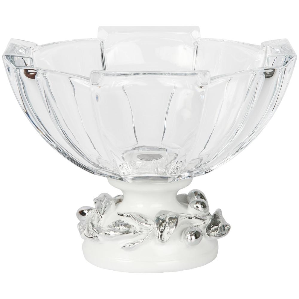 52106 Фруктовница-конфетница Oliva Branch Silver BOGACHO 4627196591394 - Вид №1