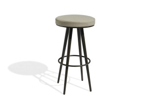 Высокий тканевый садовый стул с подставкой для ног