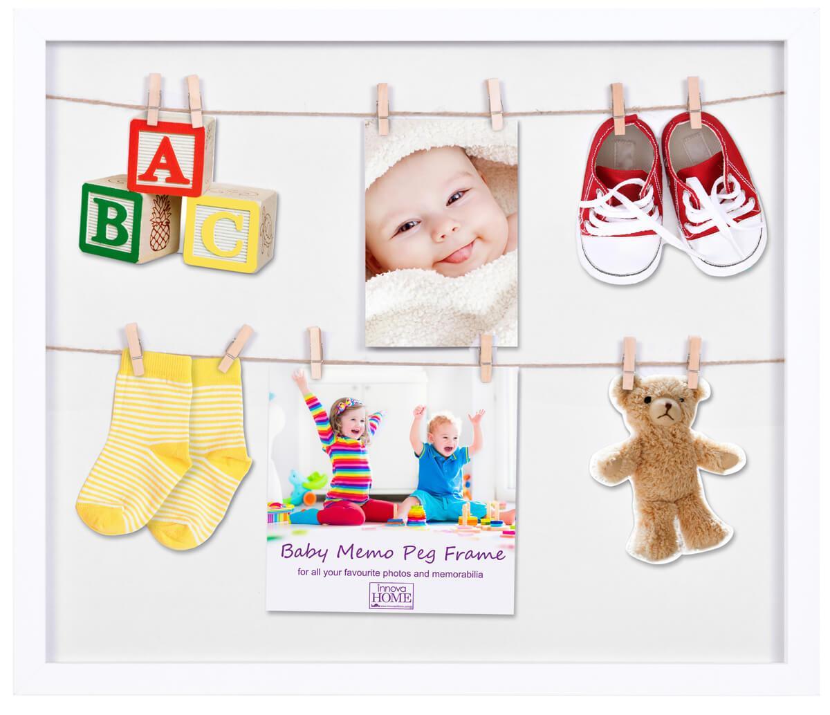 Б0037337 Фоторамка PI09939 Ф/рамка 6 фото, 6x 10*15cm, Baby Alphabet, белая, МДФ (4/96) Innova