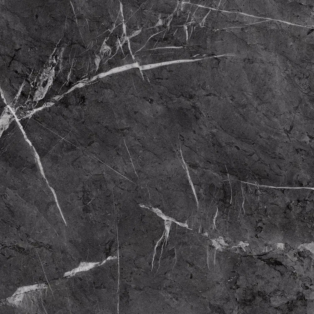 Столешница DELINIA Кунгур - элегантный черный мрамор с прожилками 80×120 см 85361390 STLM-0062197 - Вид №4