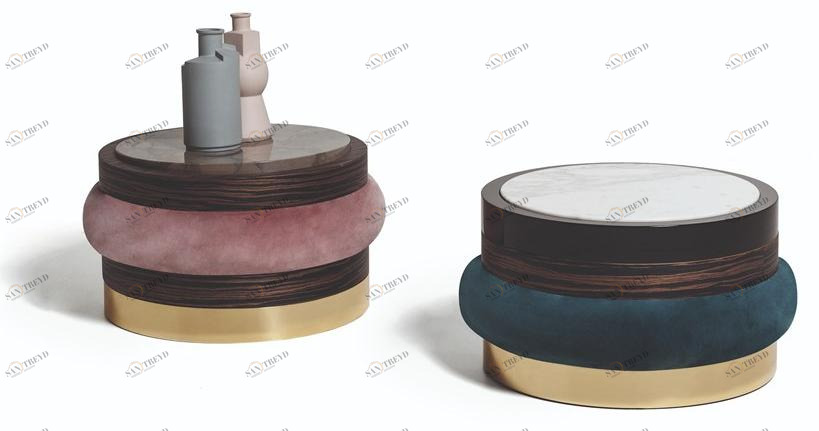 Vibieffe Низкий круглый деревянный журнальный столик 9235 chignon sun-id-1403267