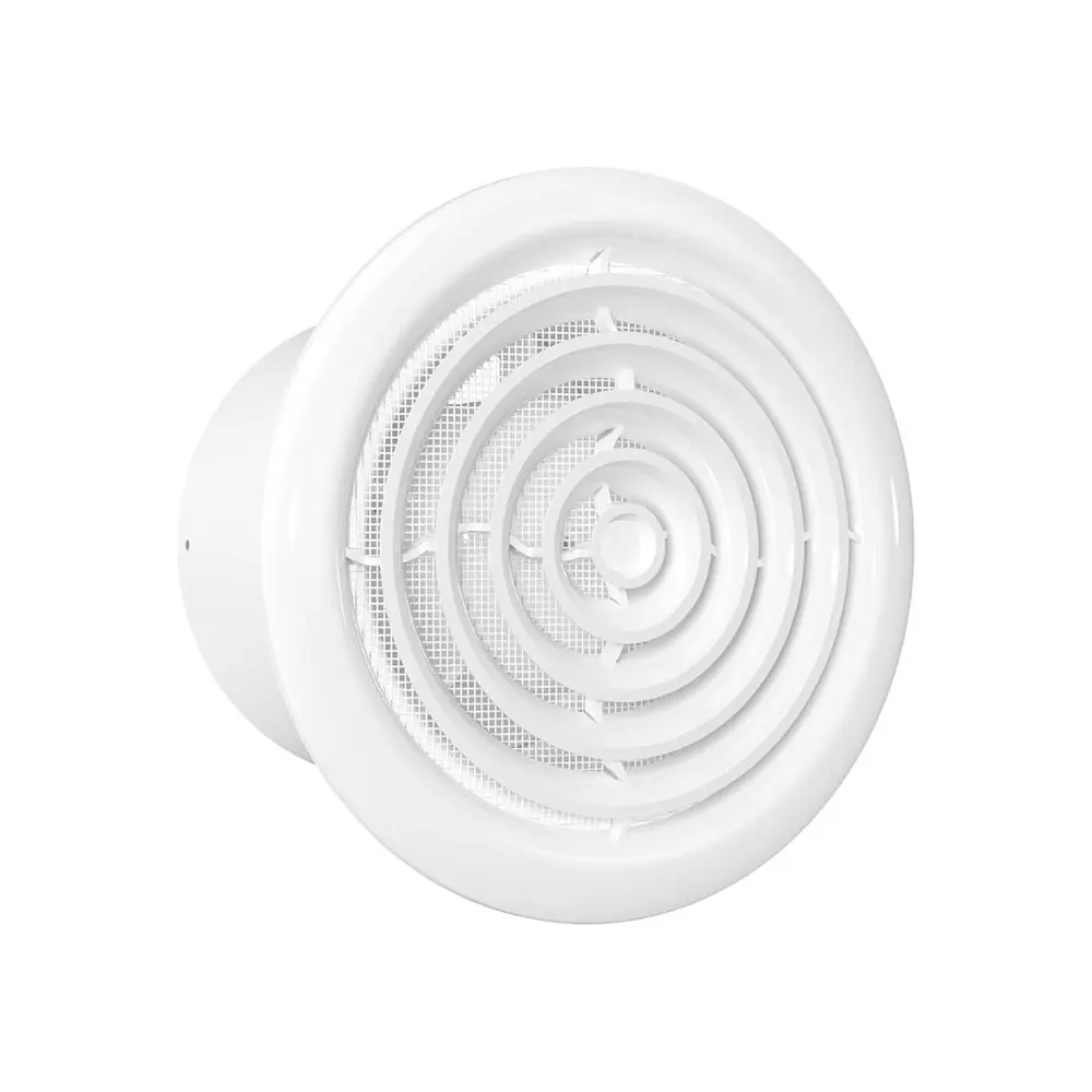 Вентилятор осевой вытяжной Auramax RF 4S D100 мм 35 дБ 107 м3/ч с сеткой цвет белый STLM-2019340