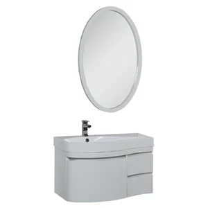 Комплект мебели Aquanet Сопрано 95 L белый (3 ящика)